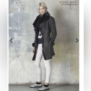Muubaa Goat & Sheepskin Asymmetrical Jacket